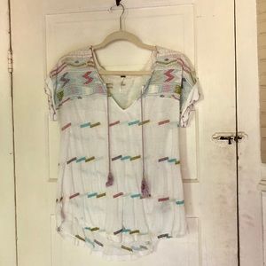 Free People embroidered top